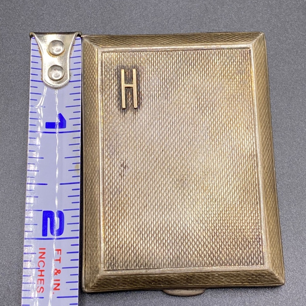 Antique Brass Pocket Photo Album Case Working Spring Hinge w/Leather Case - Picture 16 of 16